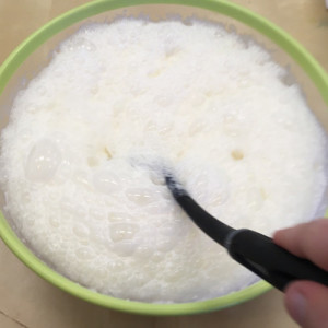 Making ice cream using dry ice.