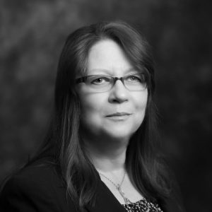 cathy cropped bw